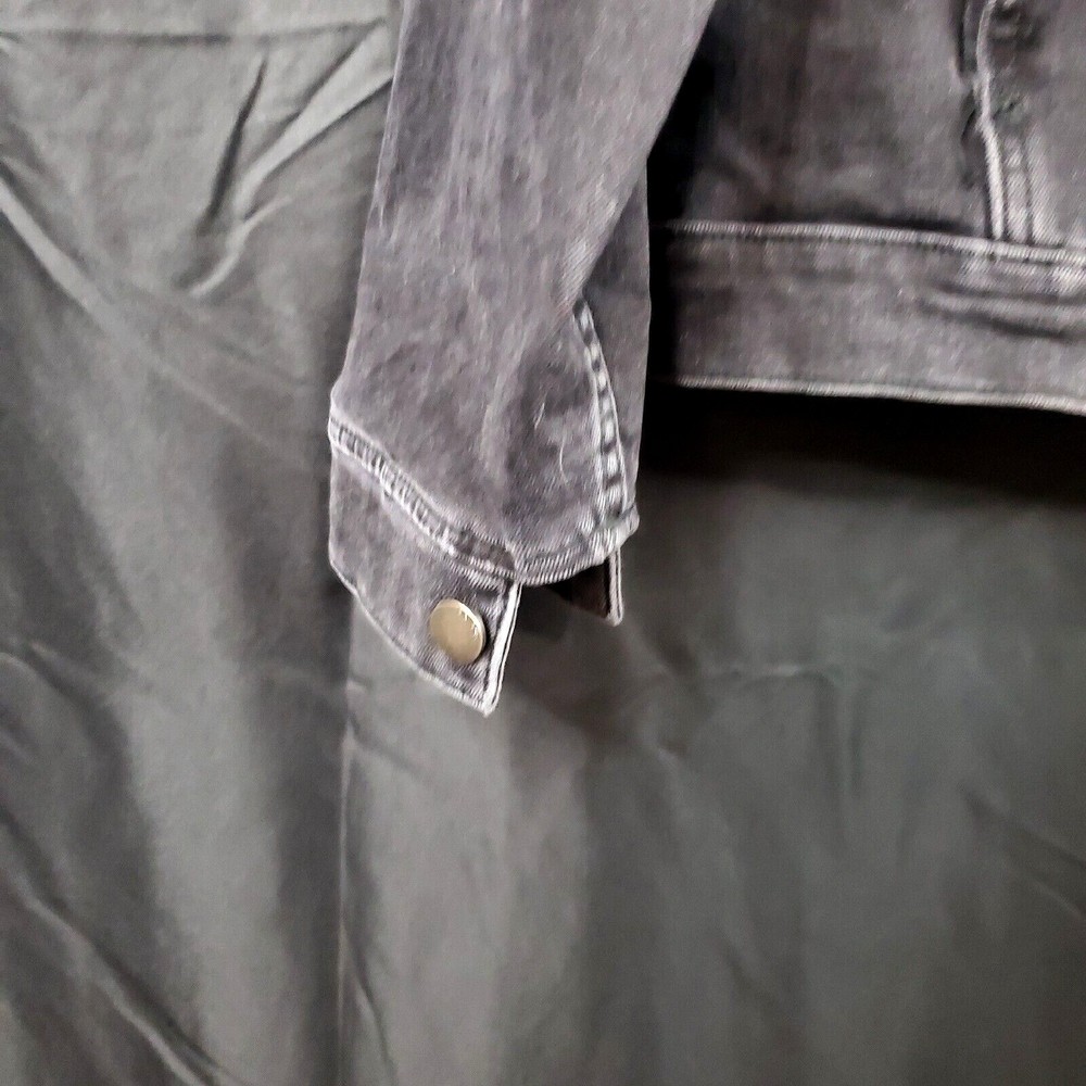 DL1961 Vika Classic Black Denim Jean Jacket Women's Sz L * See Measurements - Picture 4 of 8